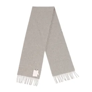 100% Cashmere Scarf Made In Scotland Light Grey