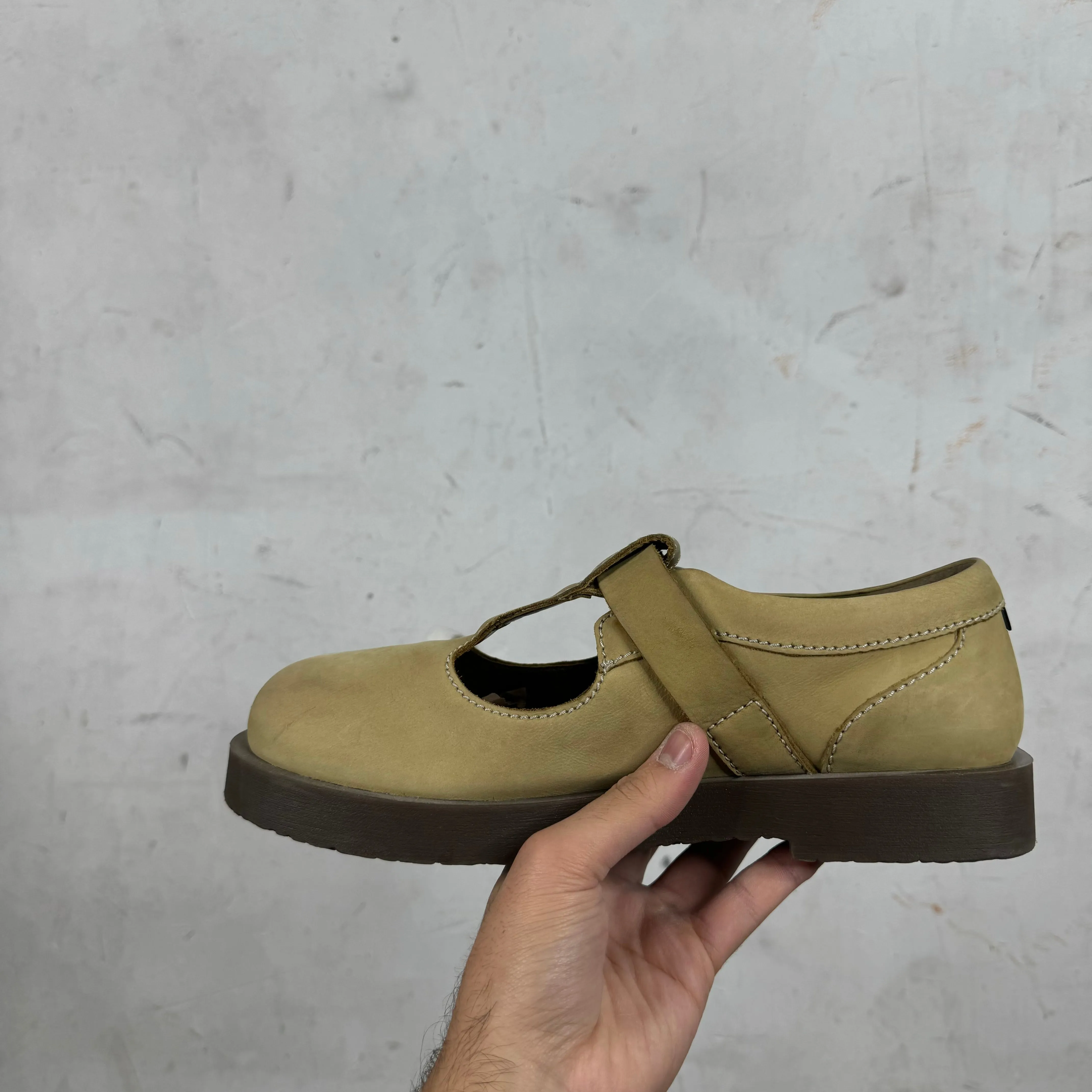 Acne Studio Leather Strapped Flats