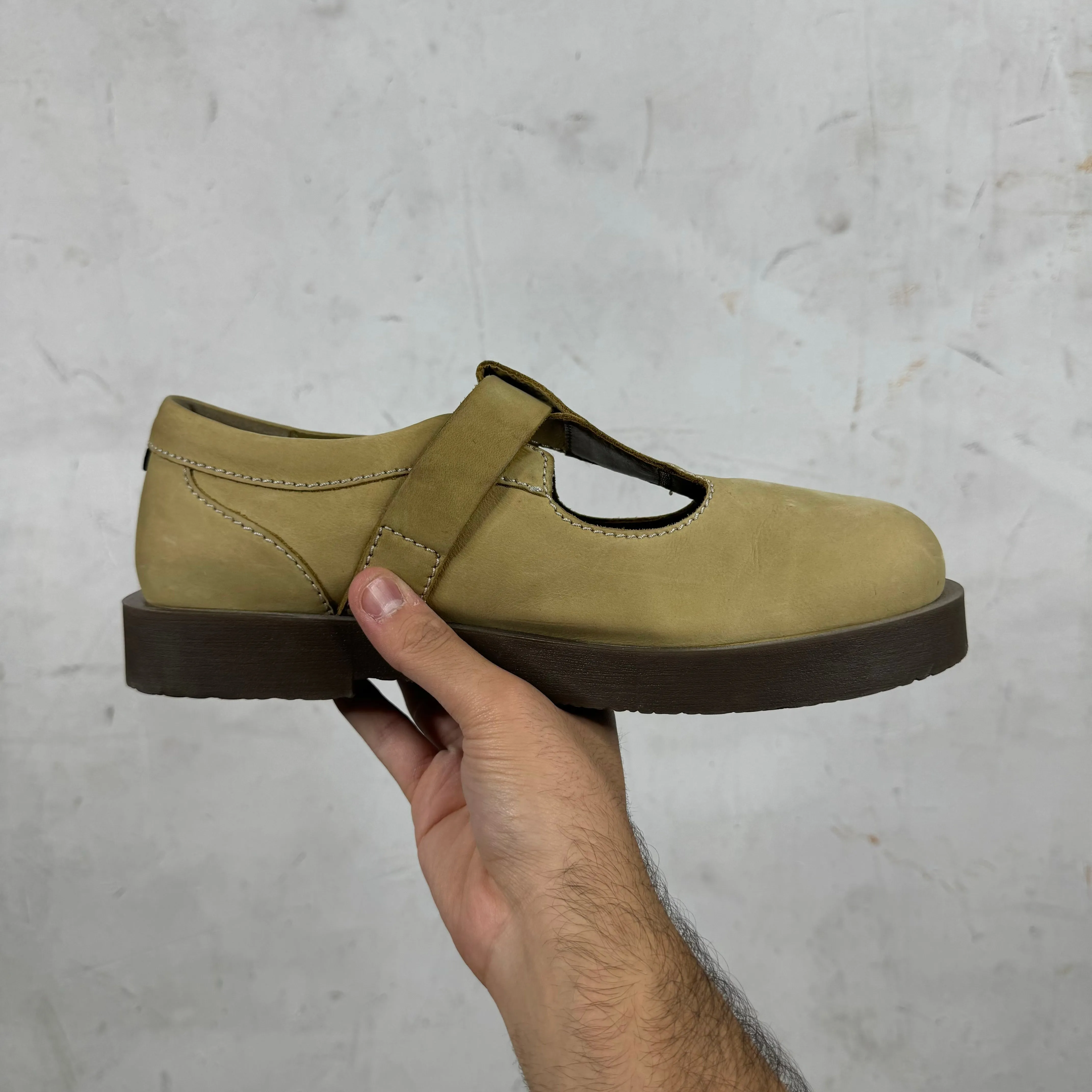 Acne Studio Leather Strapped Flats