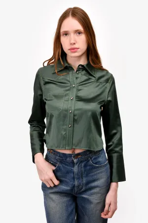 Acne Studios 2018 Green Crystal Embellished 'Rebecca Chinz' Jacket Size 38