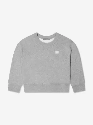 Acne Studios Kids Crew Neck Sweatshirt in Grey