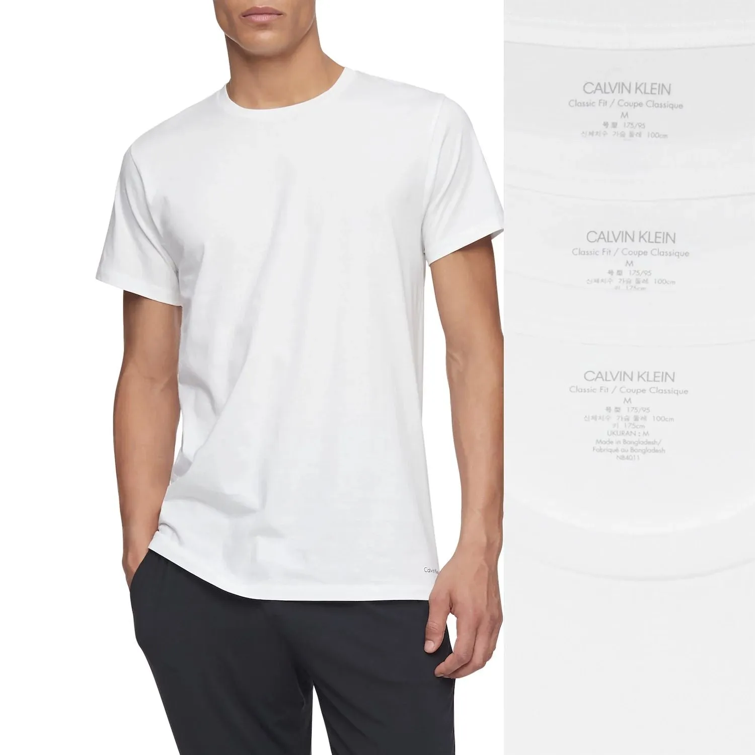 Calvin Klein Men's Crew Neck T-Shirt 3 Pack