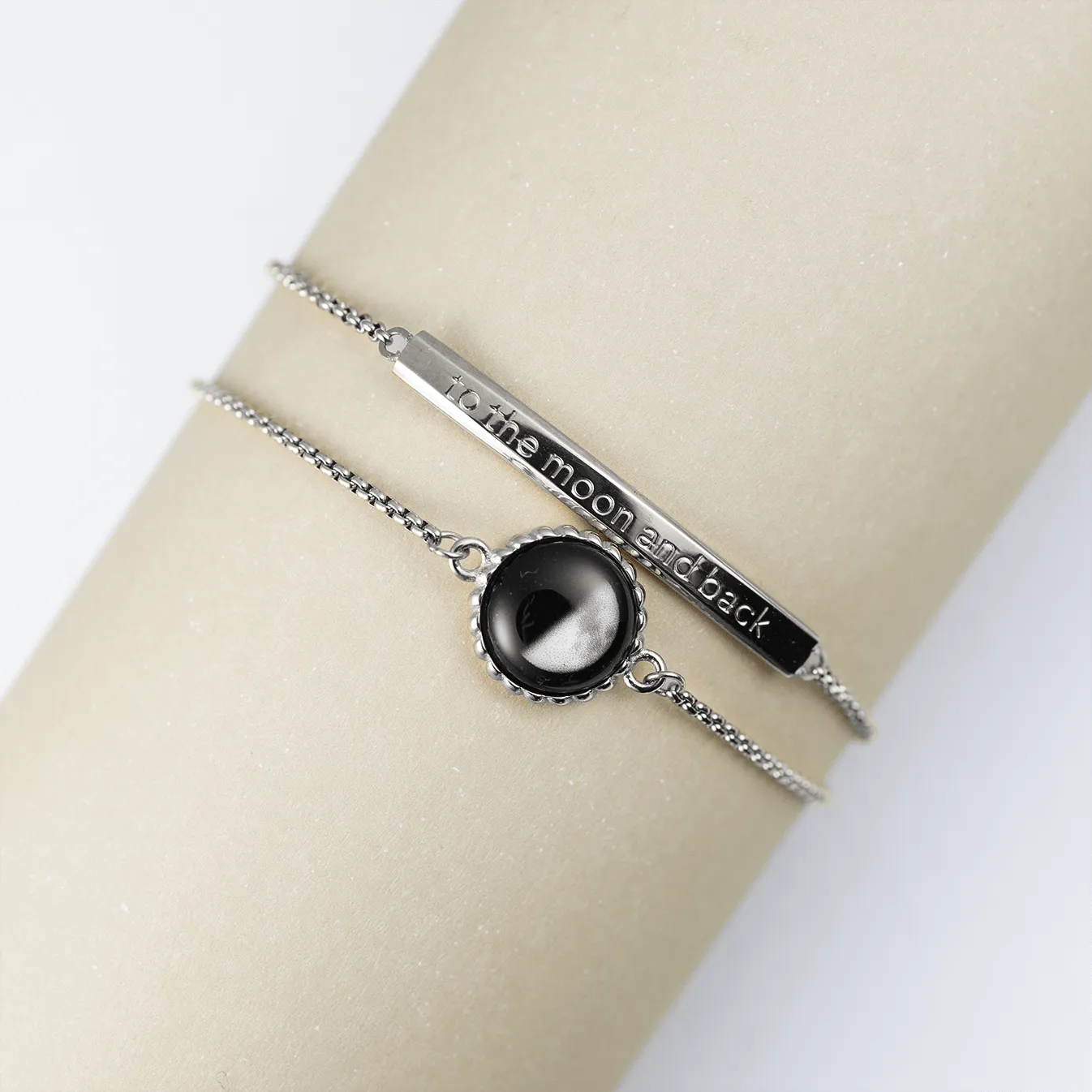 Carina Twist and Engravable Bar Bracelet in Stainless Steel