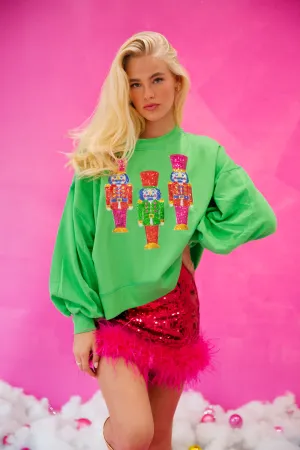 COLORFUL SEQUIN NUTCRACKER PULLOVERS