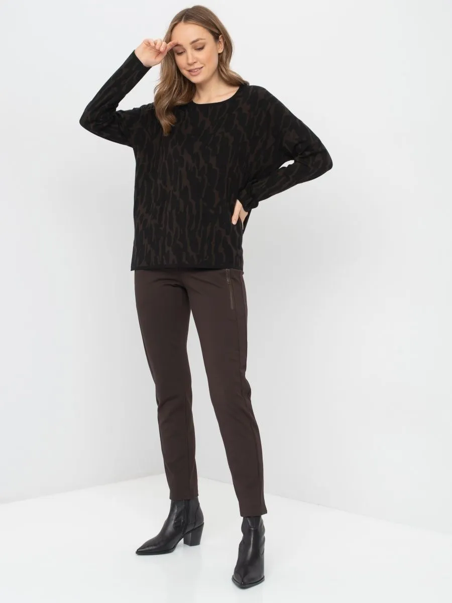 Pullover with Leopard Print