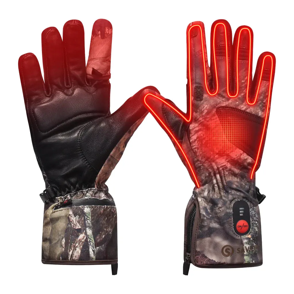 Savior Thick Camo Heated Gloves For Hunting ｜Water Resistant Rechargeable Battery Powered Gloves