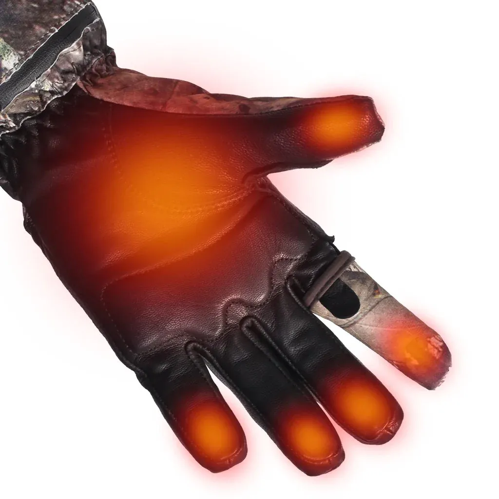 Savior Thick Camo Heated Gloves For Hunting ｜Water Resistant Rechargeable Battery Powered Gloves