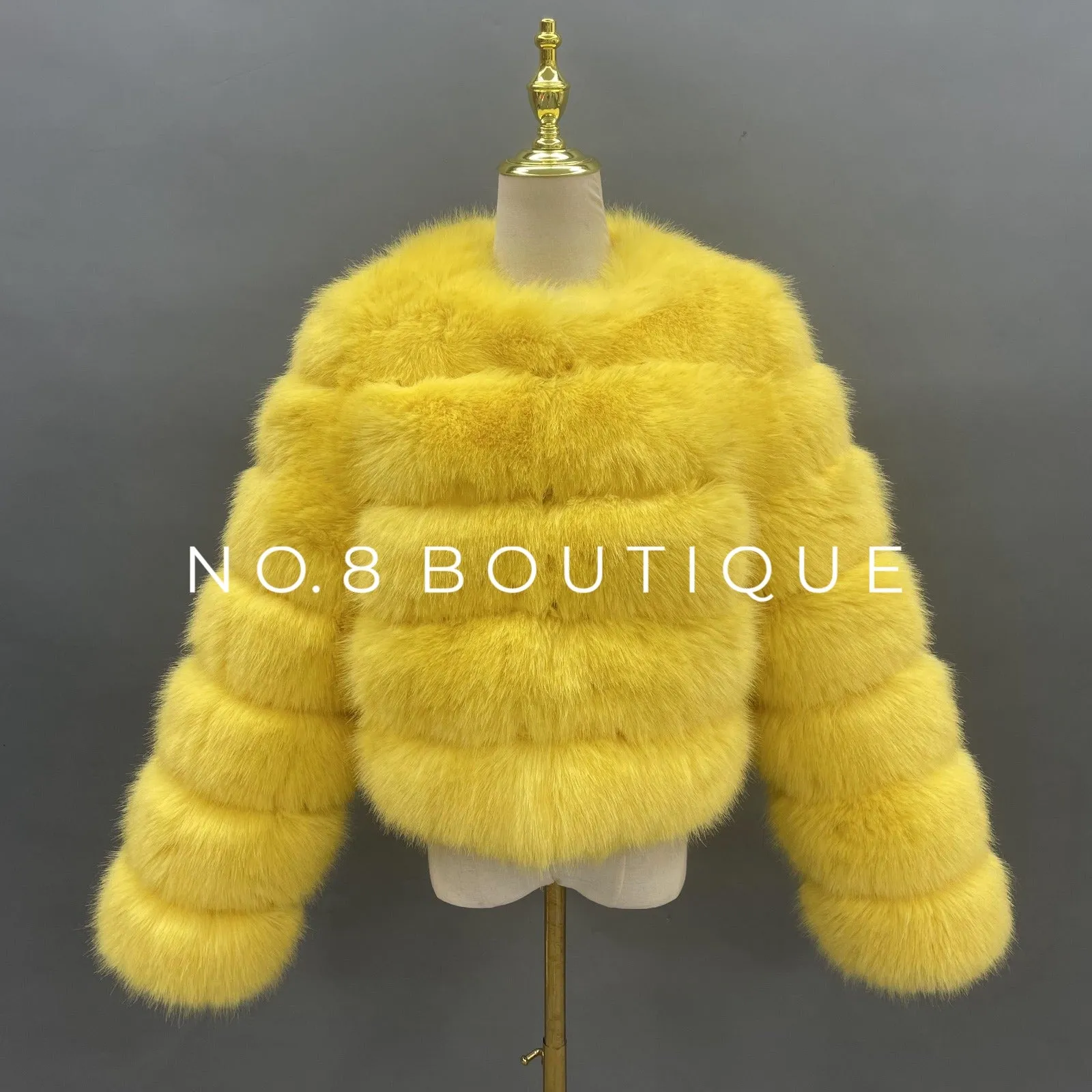 Yellow Faux Fur Jacket